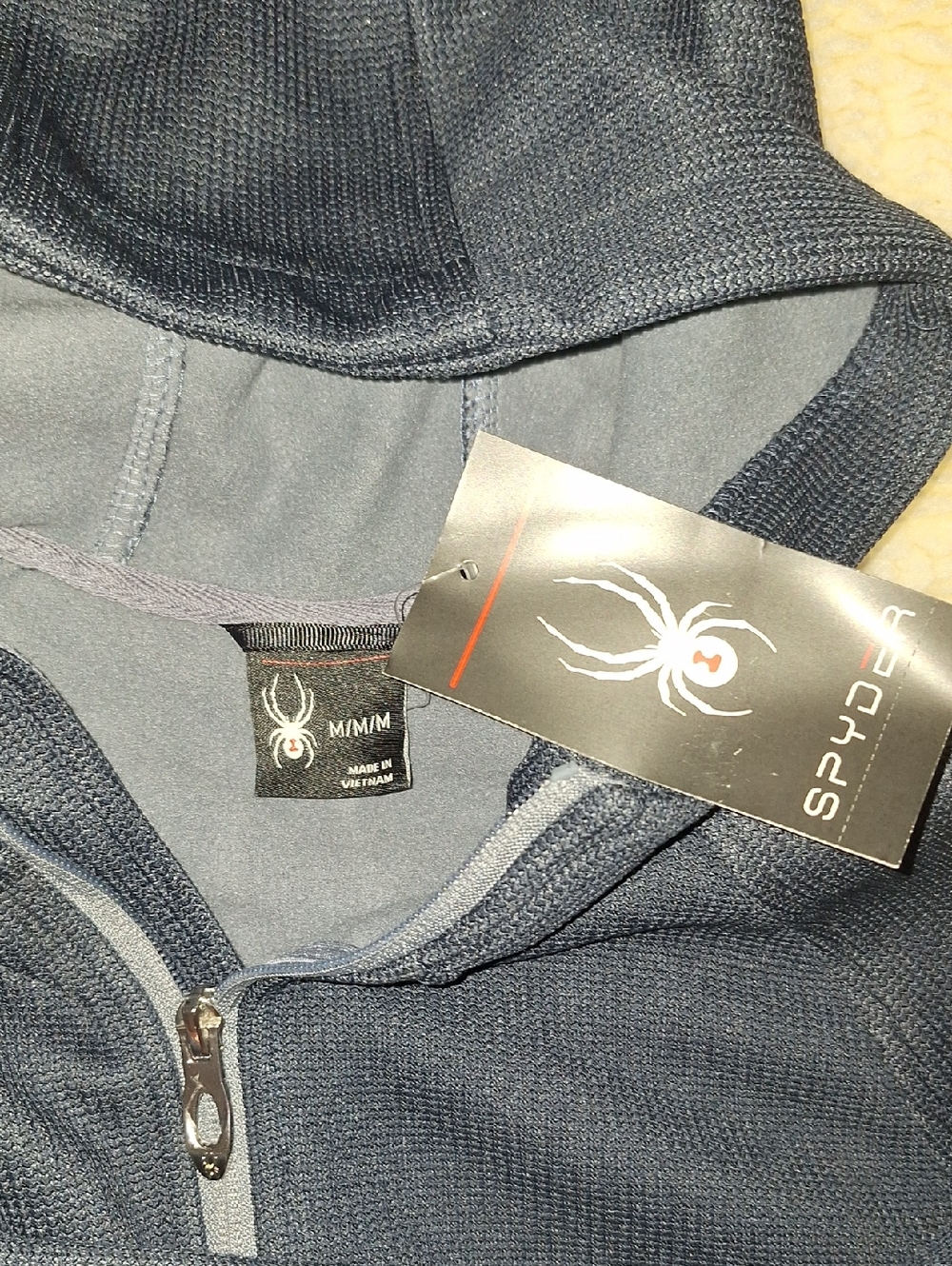 Spyder Navy and Gray Hooded Full-Zip Jacket - Picture 5 of 14